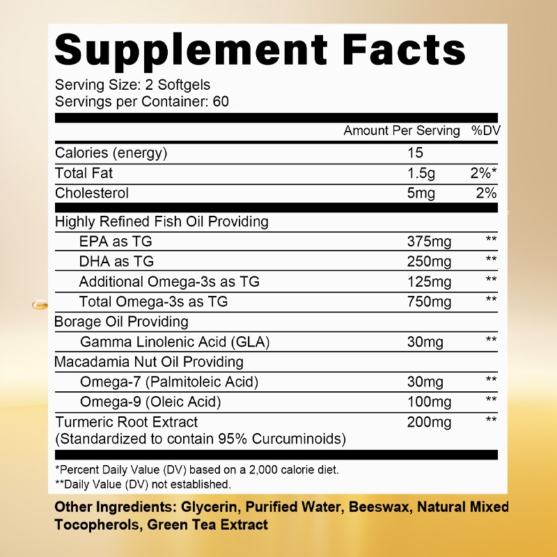 Omega 3 Fish Oil - Cápsulas de aceite de pescado Omega