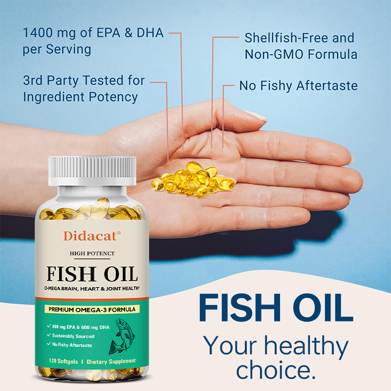 Omega 3 Fish Oil - Softgles de aceite de pescado Premium