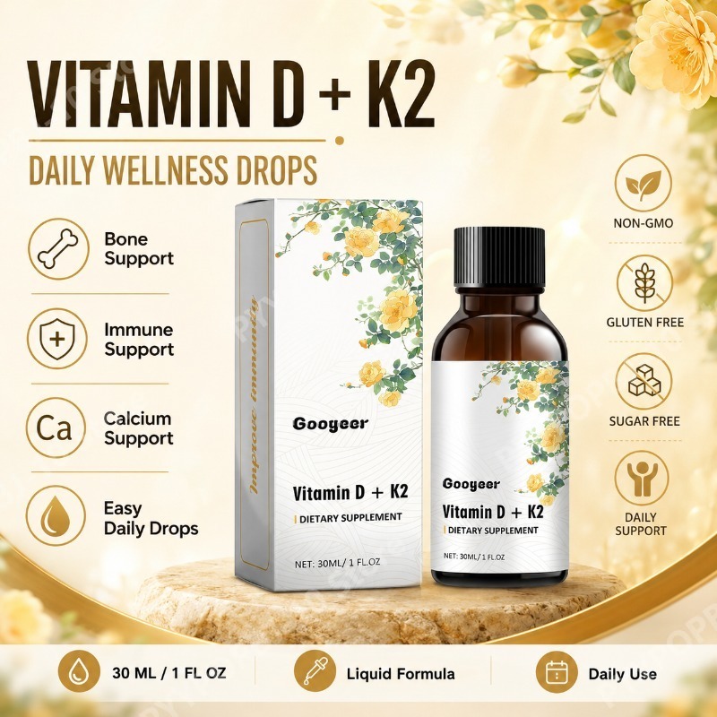 Vitamin D3 K2 Drop - Gotas Líquidas de Vitamina D3 K2