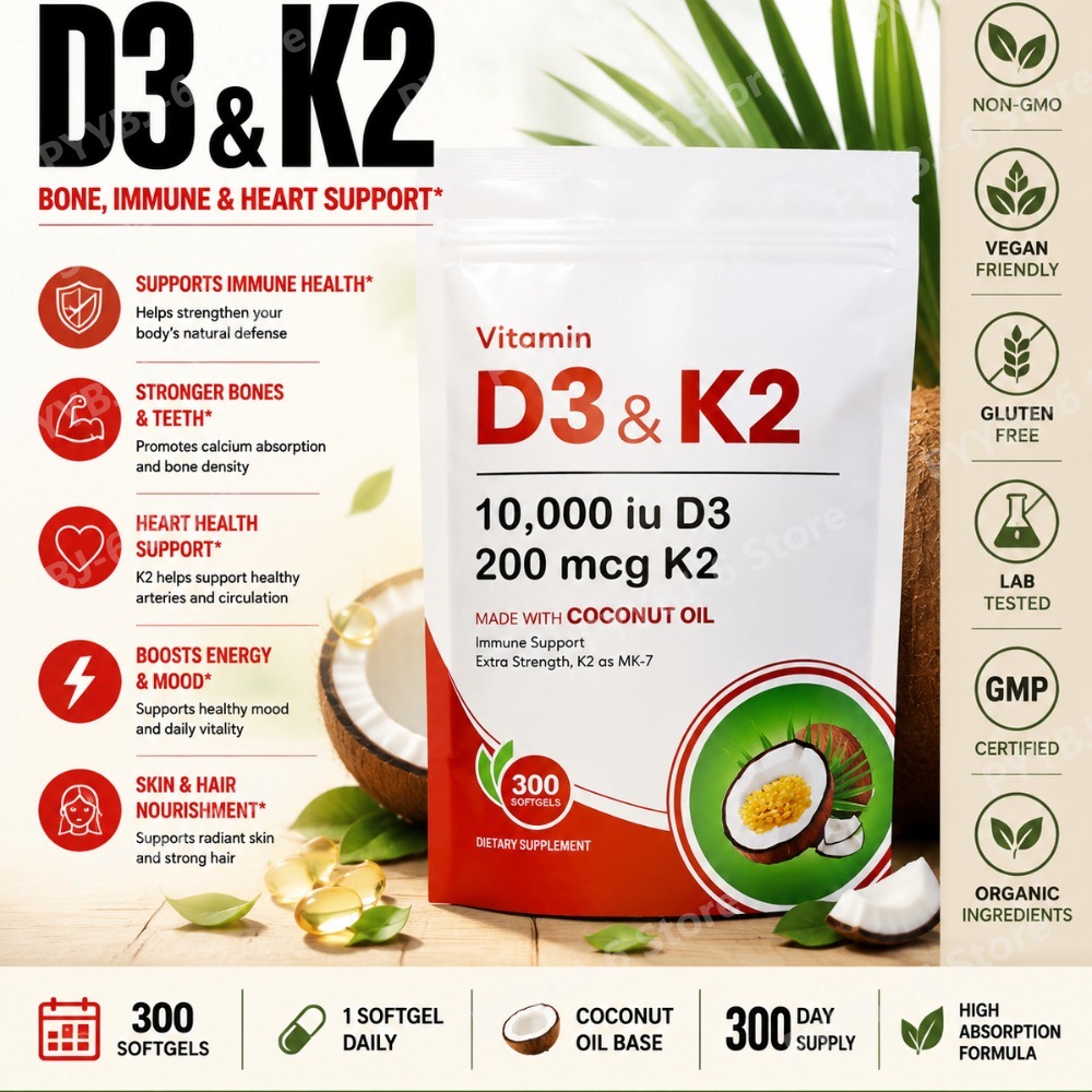 Vitamin D3 K2 Drop - Suplemento de Vitamina D3 K2 10,000