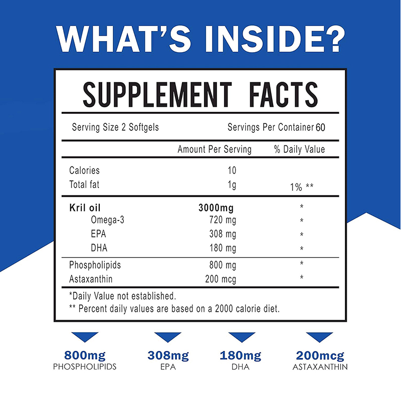 Aceite de Krill Antártico 3000 - Omega 3 Fish Oil reseña y precio