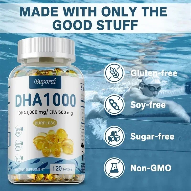 Suplementos DHA de aceite de p - Omega 3 Fish Oil reseña y precio