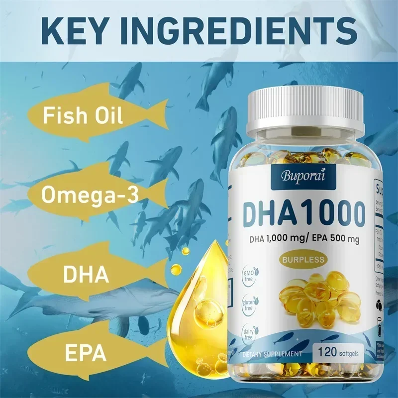 Suplementos DHA de aceite de p - Omega 3 Fish Oil reseña y precio