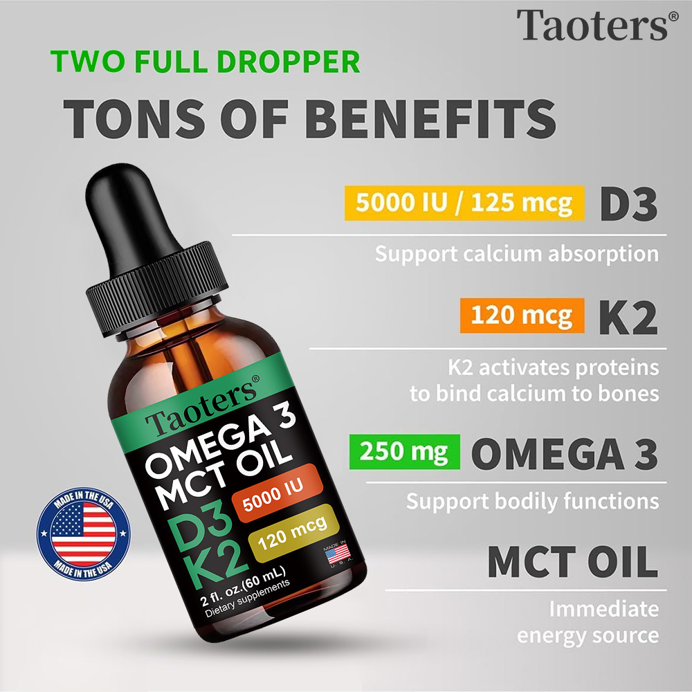 Gotas Orgánicas de Vitamina D3 - Vitamin D3 K2 Drop reseña y precio