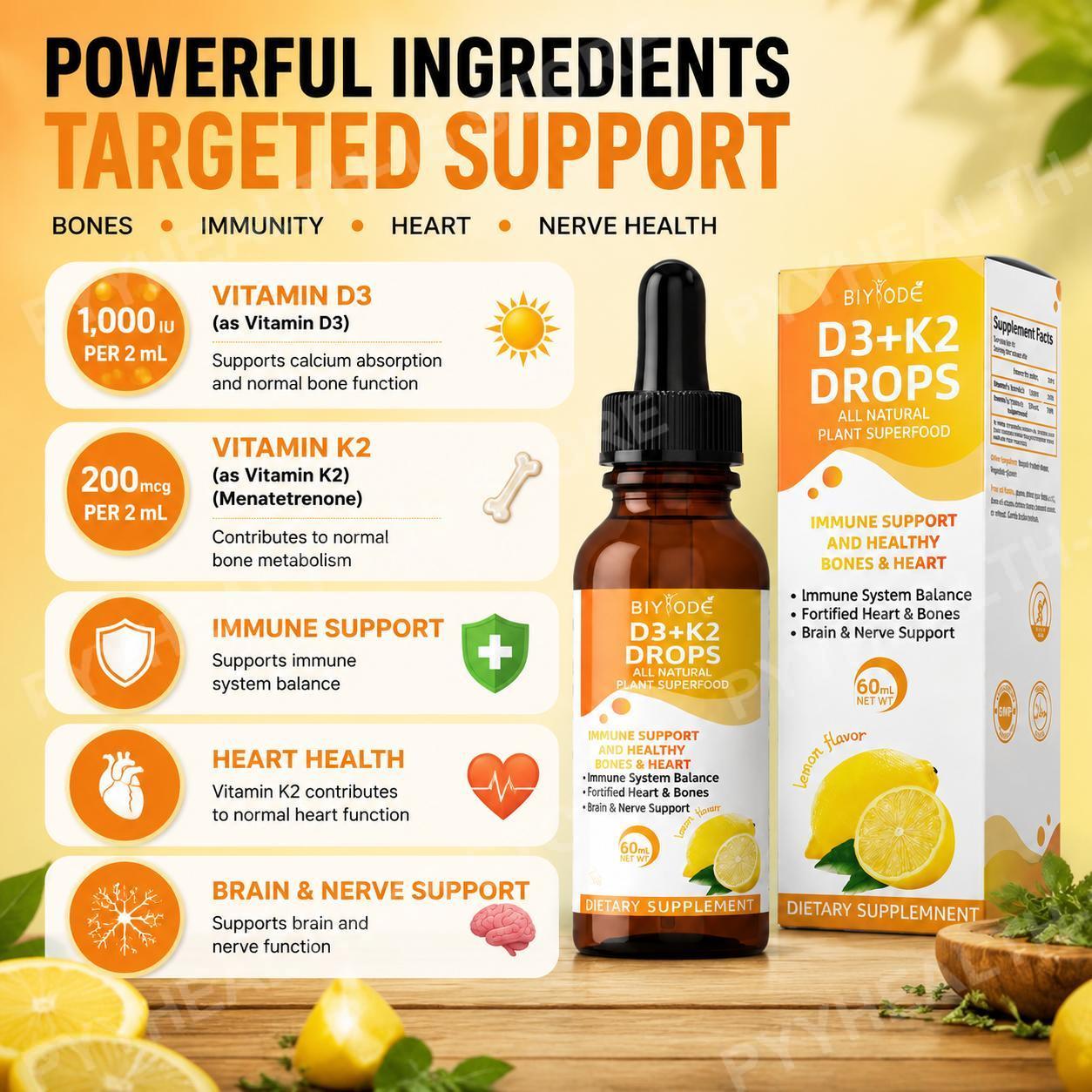 BIYODE Gotas Líquidas de Vitam - Vitamin D3 K2 Drop reseña y precio
