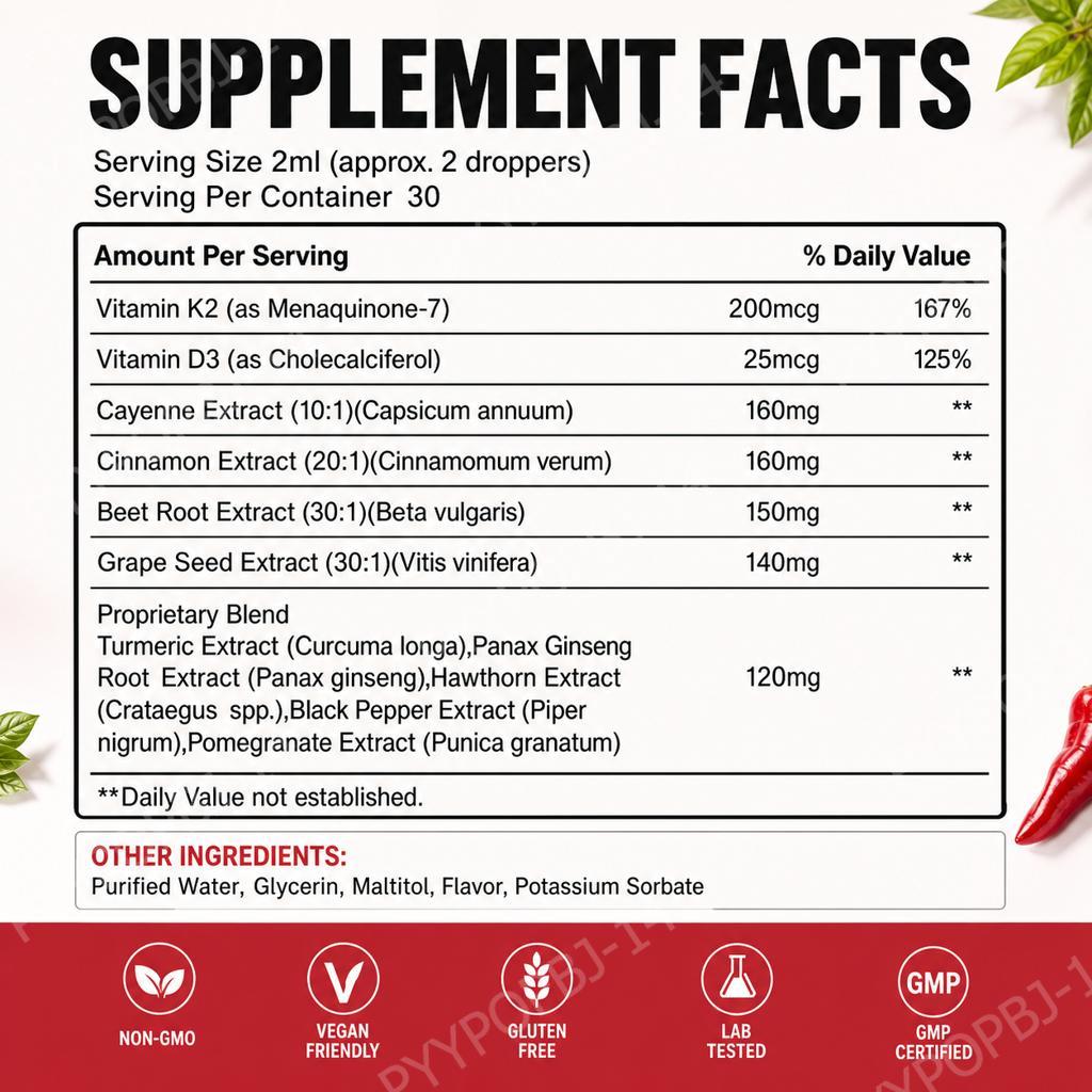 Gotas Líquidas de Pimienta Cay - Vitamin D3 K2 Drop reseña y precio